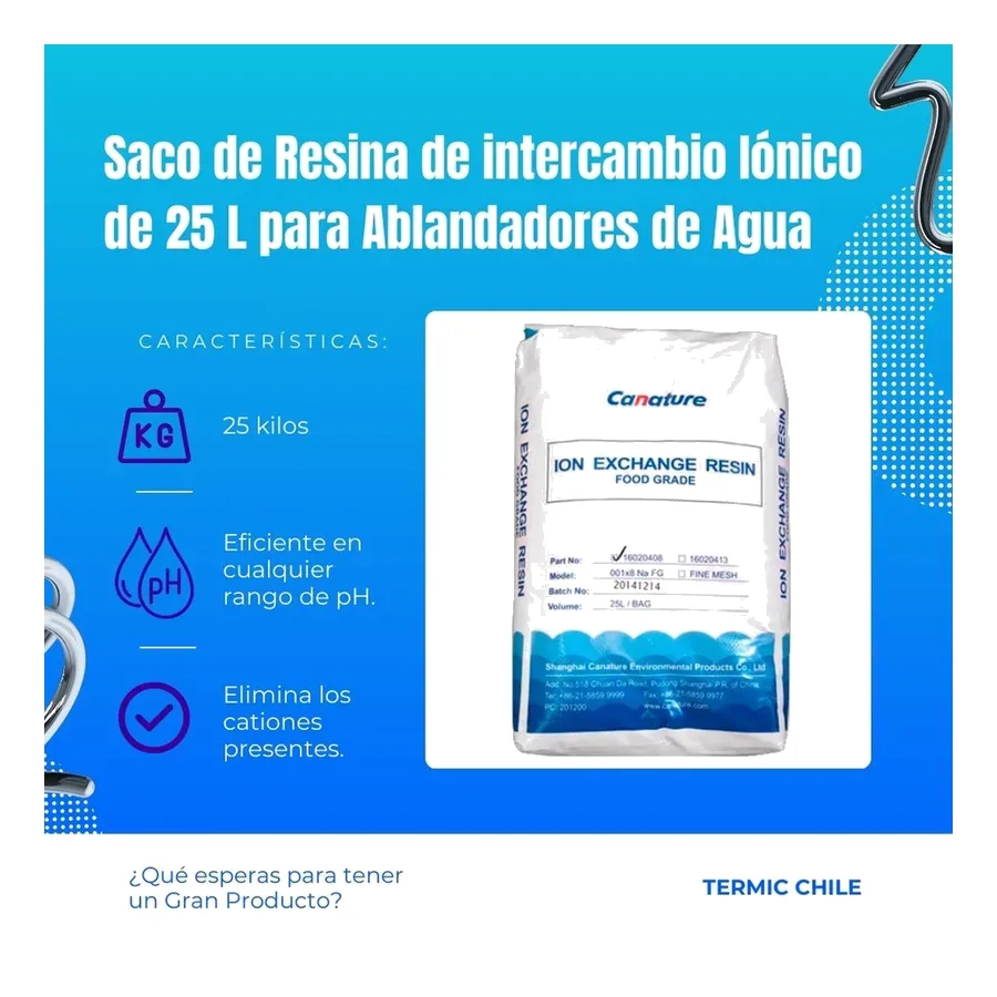Resina para ablandadores 25 litros