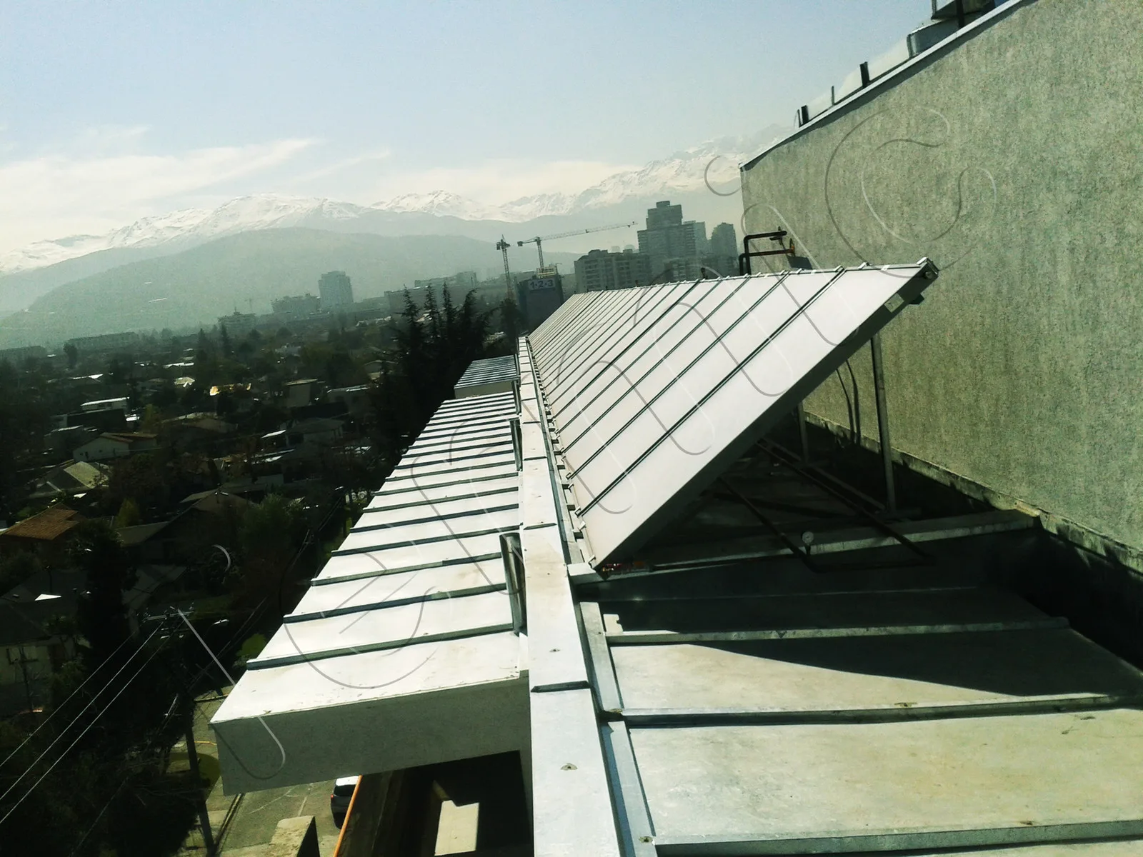 Proyecto Termic Central térmica con paneles solares Panel solar termosifon energia solar agua caliente colector solar termica